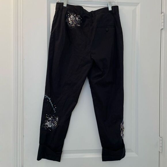 3.1 Phillip Lim Cropped Embroidered Pants size 6 - Picture 2 of 5
